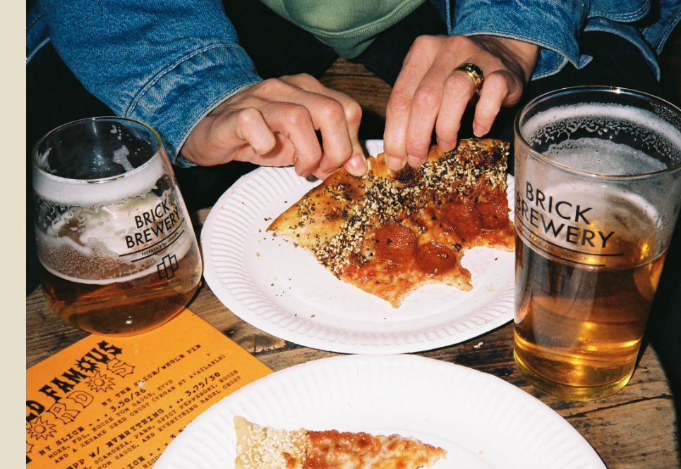 Pizza and craft beer at a pub popup